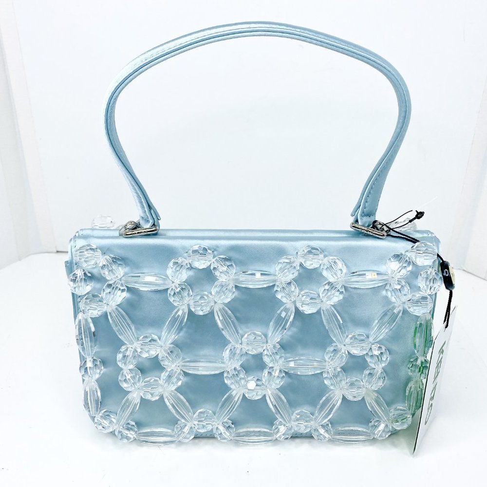 Kenzo Glacier Top Handle Silvertone Logo Bag - Picture 3 of 10